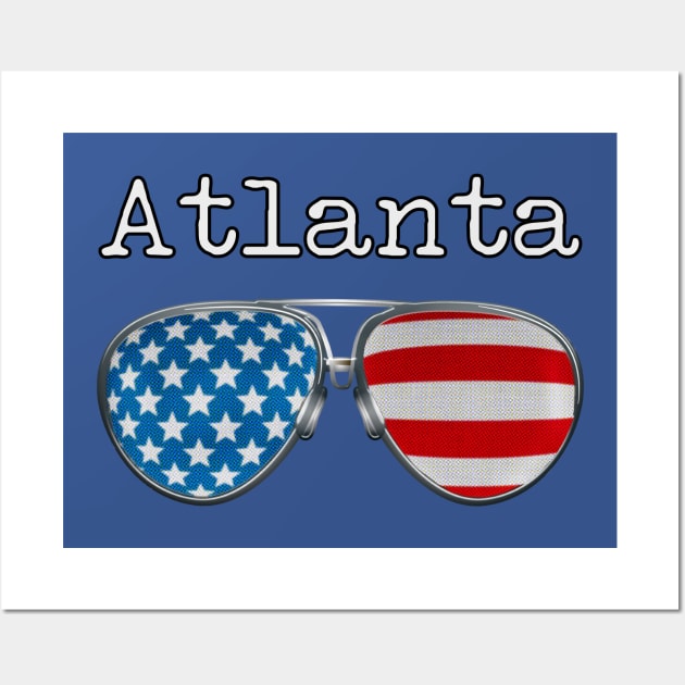 USA PILOT GLASSES ATLANTA Wall Art by SAMELVES